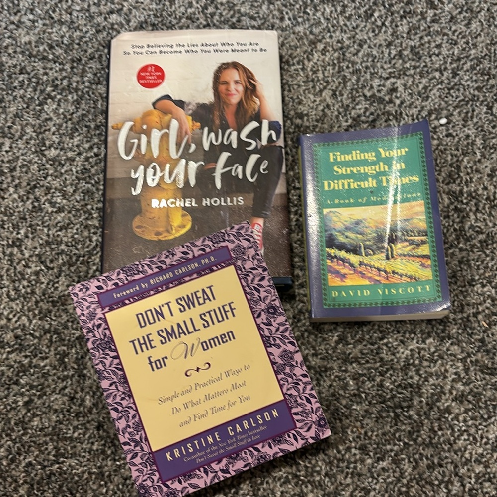 Girl, Wash Your Face by Rachel Hollis Hardback Book / 2 other motivational books